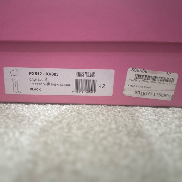 Stunning! Brand New Paris Texas OTK Black Suede Boot 42 - Picture 6 of 12